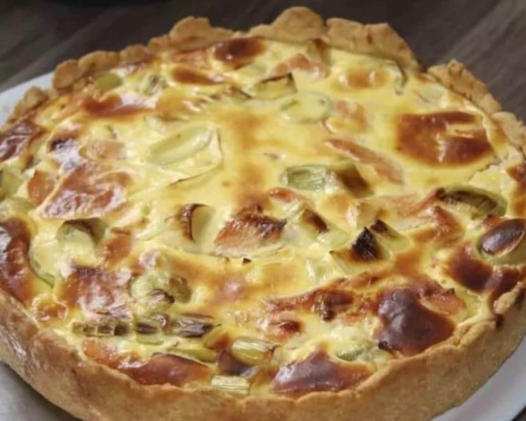 Quiche au saumon et aux poireaux