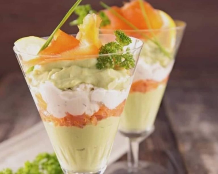 Verrines avocat saumon fumé
