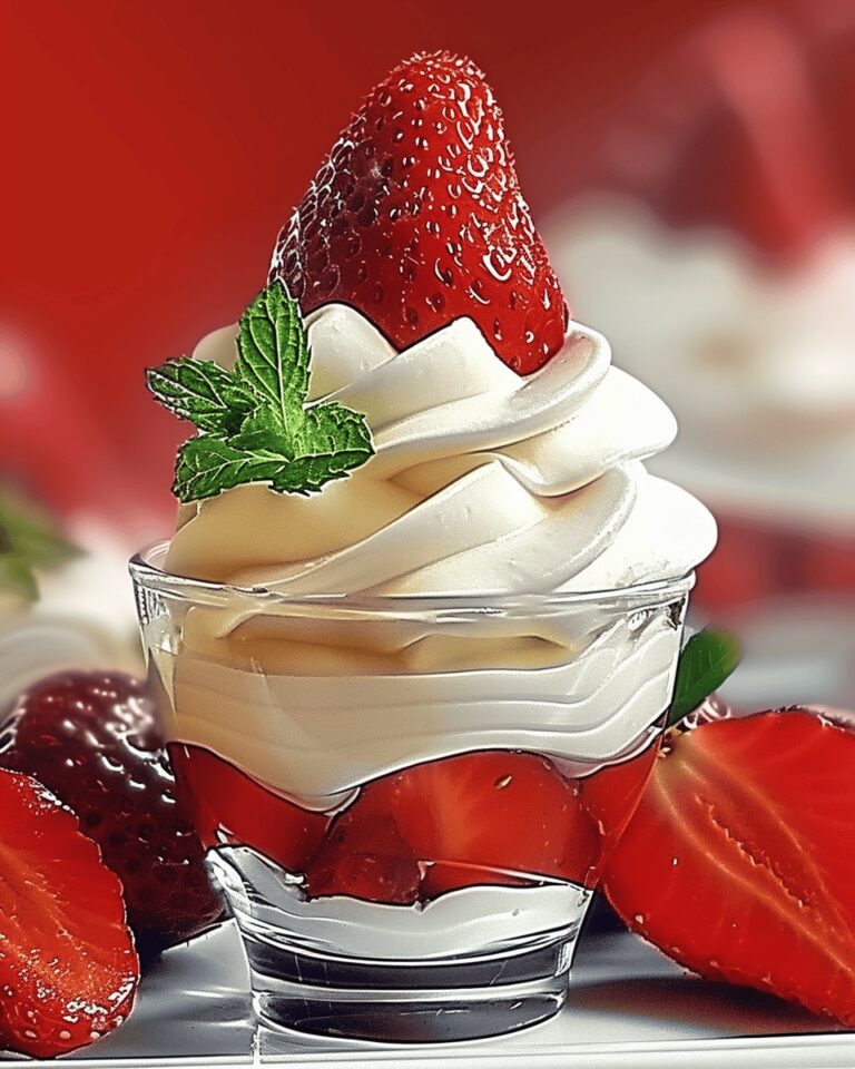 Verrines de fraises et chantilly
