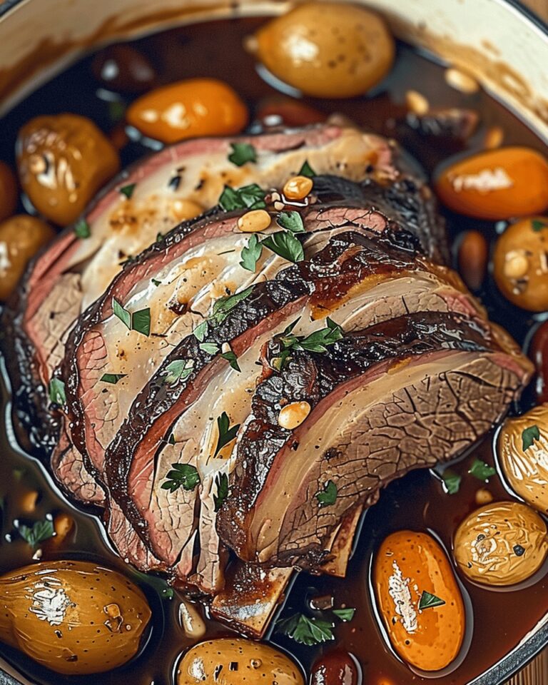 Brisket de boeuf braisé