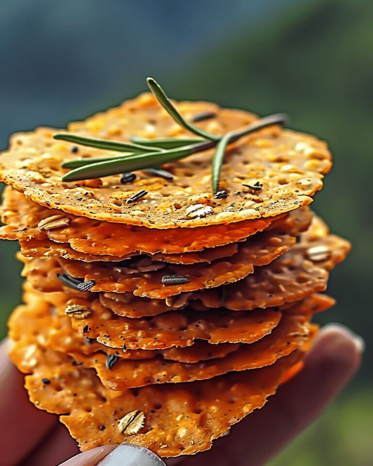 Crackers de patate douce romarin