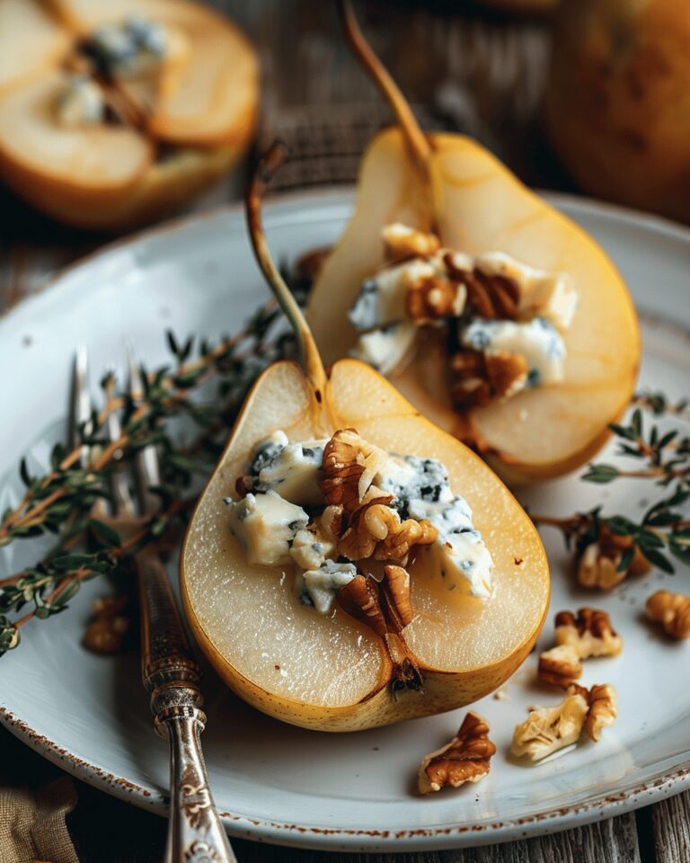Poires farcies au roquefort