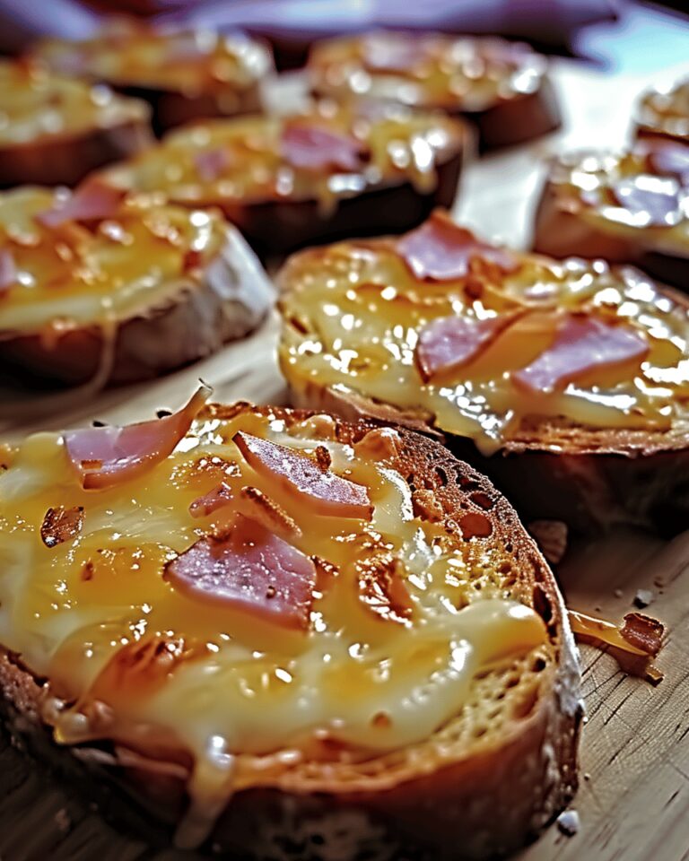 Tartines grâtinées au jambon